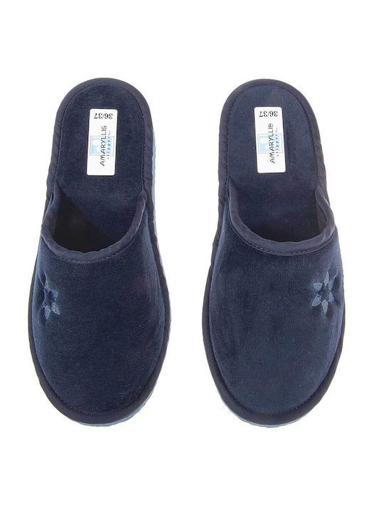 Amaryllis Slippers Winter Women's Slippers in Blue color