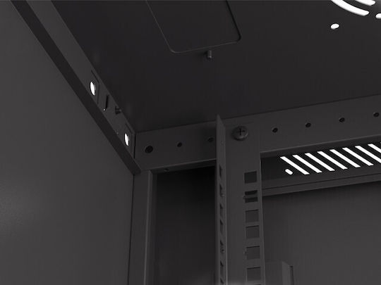 Lanberg Επιτοίχια Καμπίνα Rack 9U Μαύρο WF01-6409-23B