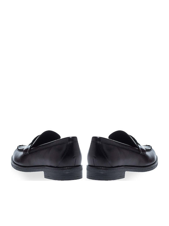 Leather Women's Moccasins in Black Color