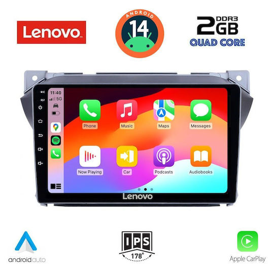 Lenovo Car Audio System for Suzuki Alto Nissan Pixo 2009> (Bluetooth/USB/AUX/WiFi/GPS/Apple-Carplay/Android-Auto) with Touch Screen 9"