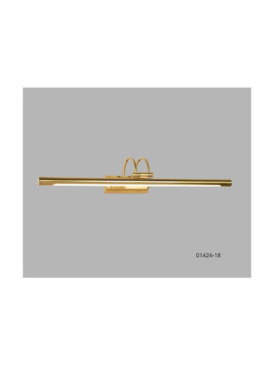 Luma Modern Lamp Wall with Integrated LED and Warm White Light Gold 61cm