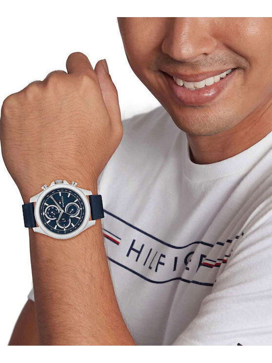 Tommy Hilfiger Sport Ρολόι Μπαταρίας με Δερμάτινο Λουράκι