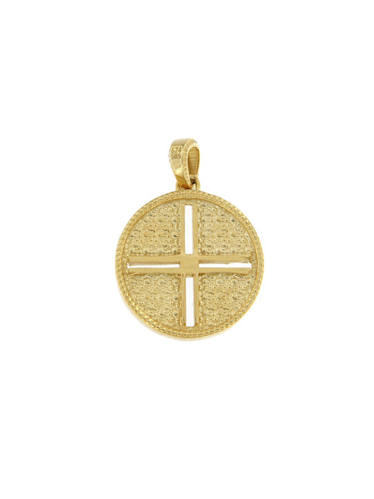 Kontopoulos Charm Amulet Constantine from Gold 14K with Zircon