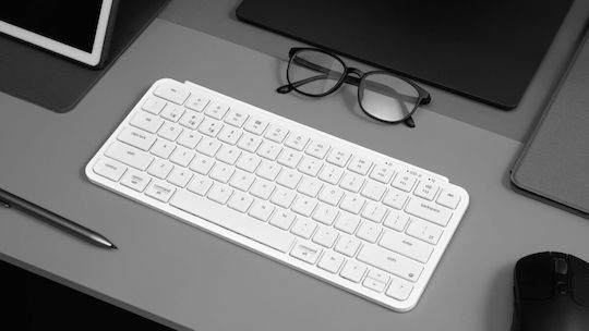 Keychron B1 Pro B1P-K8 Безжична Bluetooth Клавиатура Английски US Съвместима с Mac Ivory White