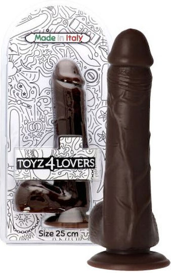 Toyz4lovers Реалистично дилдо Със смукателна чашка Кафяв 23см