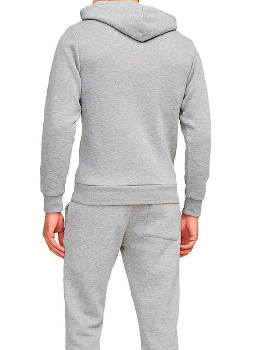 JJ Rebel Sweatshirt with Hood Light Grey Melange