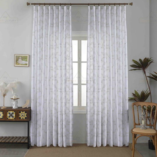 Homeone With Pencil Pleat White 270x270cm