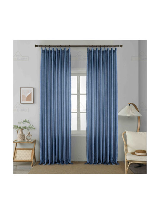 Homeone Curtain with Pencil Pleat Blue 270x280cm