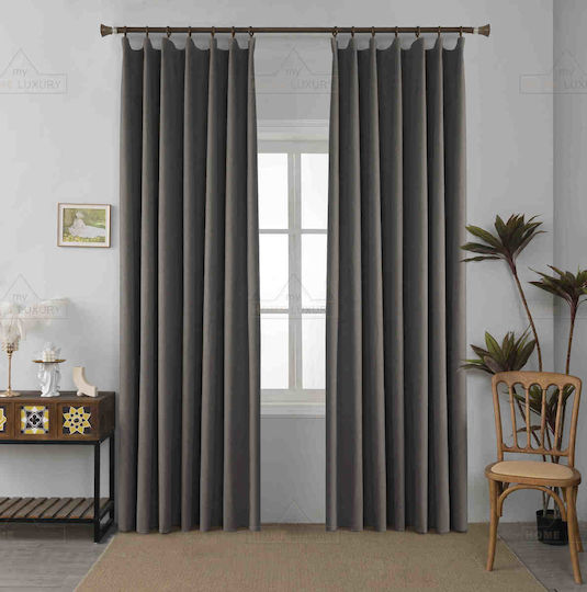 Homeone Mit Bleistiftfalten Braun 270x270cm