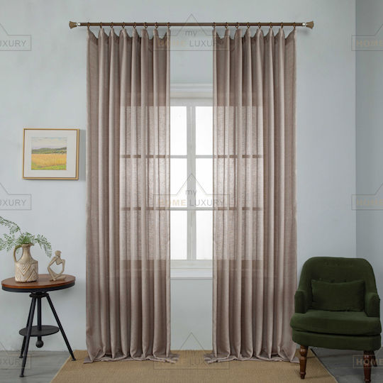 Homeone Pencil Pleat Brown Curtains 270x295cm