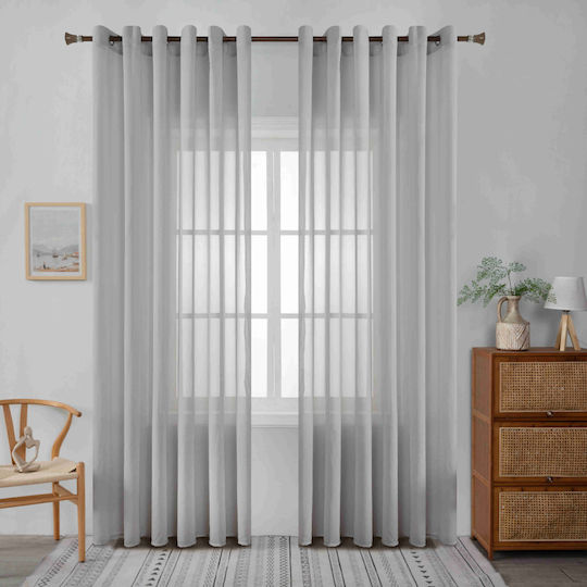 Homeone Curtains With Grey Grommets 270x270cm