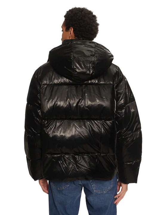 Karl Lagerfeld Jacket Puffer Iridescent Black