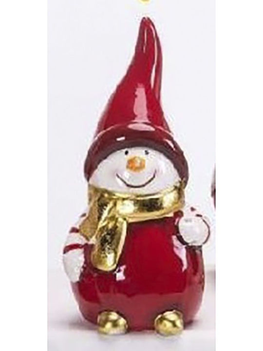 Iliadis Weihnachtliche Keramisch Figur SNowman Weiß Länge 6cm