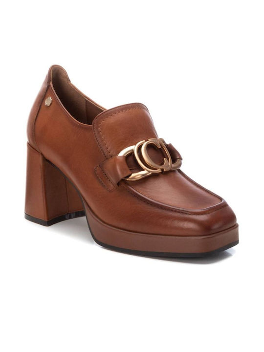 Carmela Footwear Leather Brown Heels