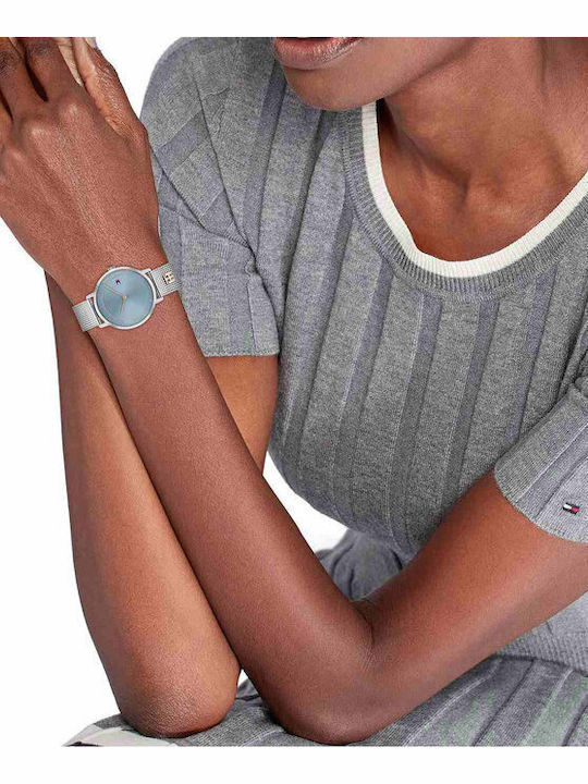 Tommy Hilfiger Tea Damen Uhr mit Silber Metallarmband 1782738