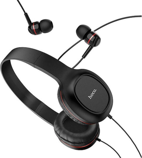 Hoco W19 Жични On Ear Слушалки Червени