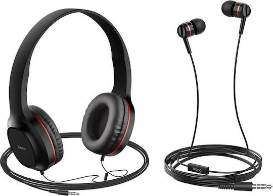 Hoco W19 Жични On Ear Слушалки Червени