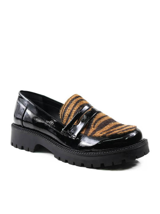 Μαύρα Ζεβρέ Loafers Ελληνικής Κατασκευής Print