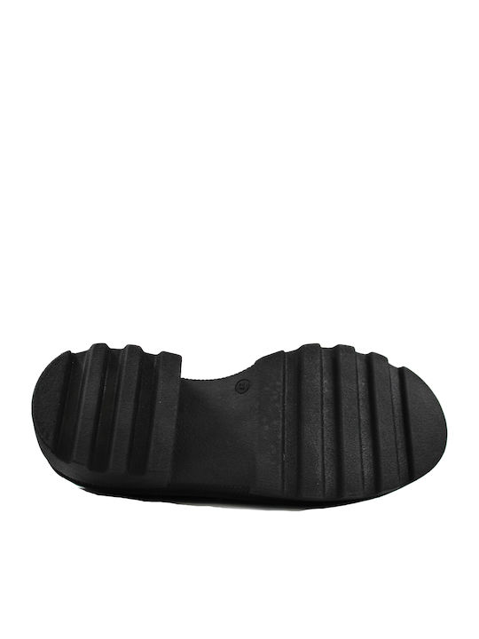Leder Damen Mokassins in Schwarz Farbe