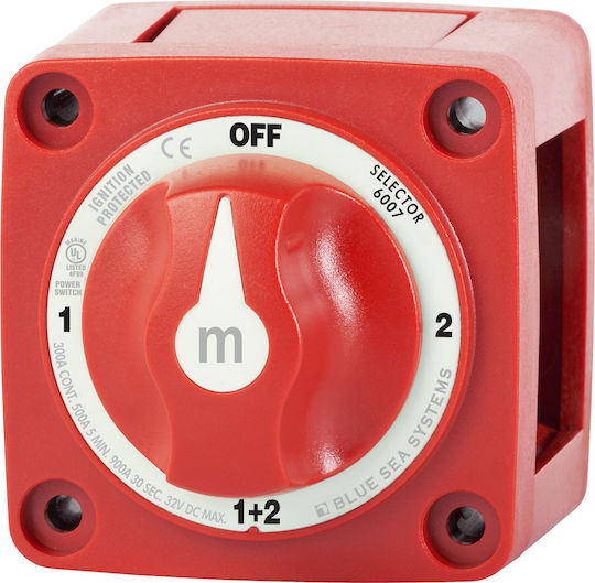 Mini Battery Isolator 0-1-2 Switch 300A Blue Sea Blue Sea Systems 18.re.60503
