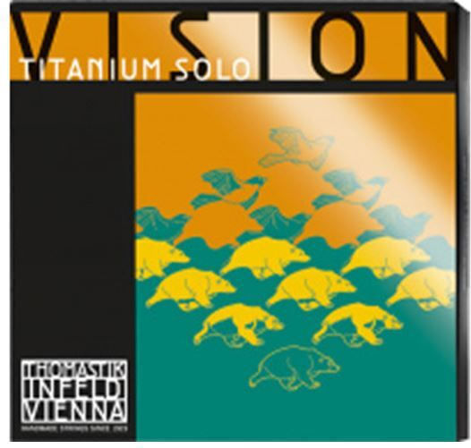 Thomastik Single Synthetic Core Strings 4 Pieces for Violin 4/4 Vision Titanium Solo Violin Medium 4/4