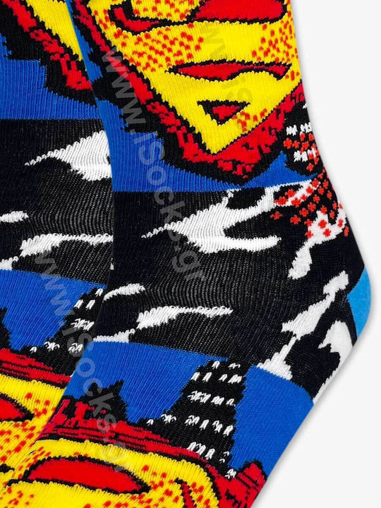Dc Βαμβακερή Κάλτσα Σχέδια Superman Μπλε