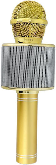 Wireless Karaoke Microphone in Gold Color