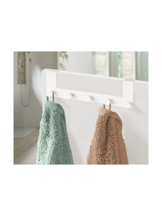 Kleine Wolke Κρεμάστρα Πόρτας Strip Hooks 5 Θέσεων Μεταλλική 34.8x4.1x4.1εκ.