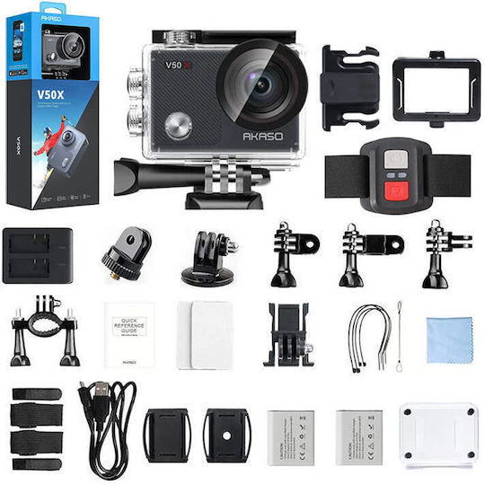 Akaso V50X Action Camera 4K Ultra HD Underwater Standard Grey