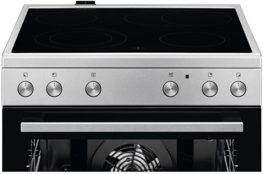 AEG Κουζίνα 73lt με Κεραμικές Εστίες Π59.6εκ. Inox