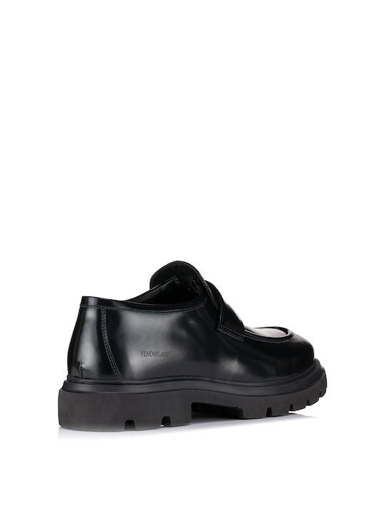 Leder Herren Mokassins in Schwarz Farbe
