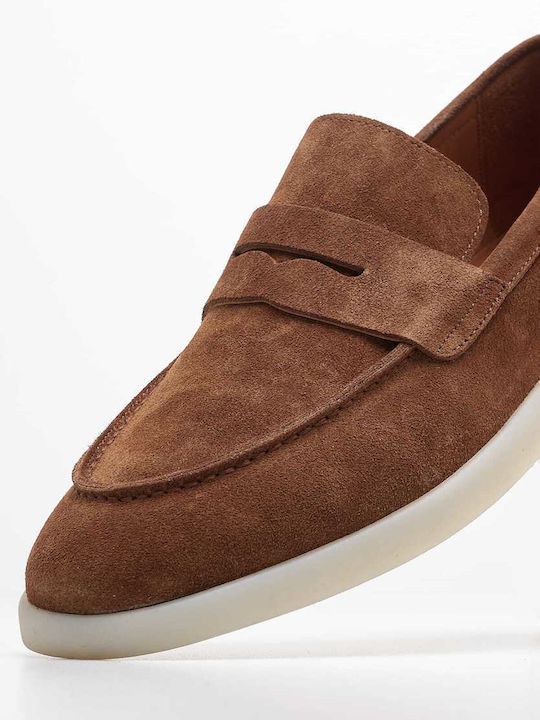 Men's Suede Moccasins Tabac Brown