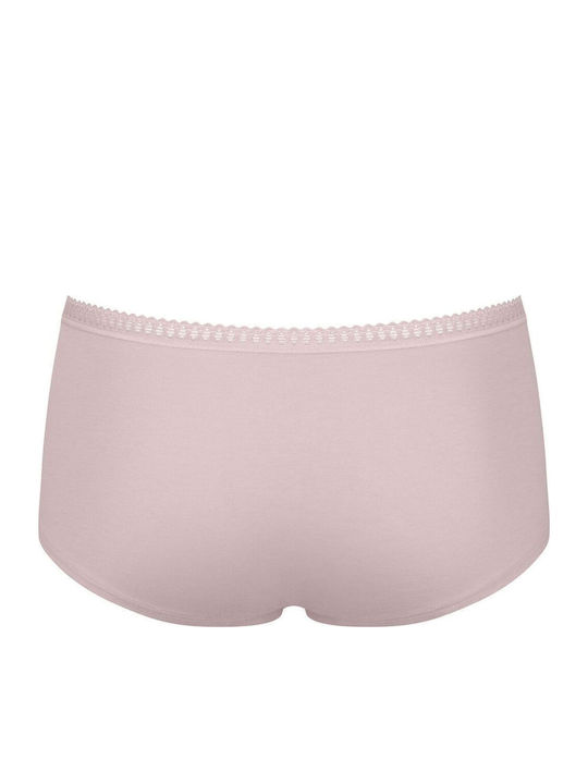 Βαμβακερά Γυναικεία Boxer 3Pack με Δαντέλα Μόκα