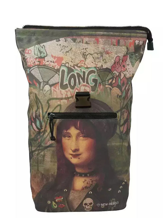 New Rebels Mart Art Mona Lisa Wasserdichter Rucksack 21L