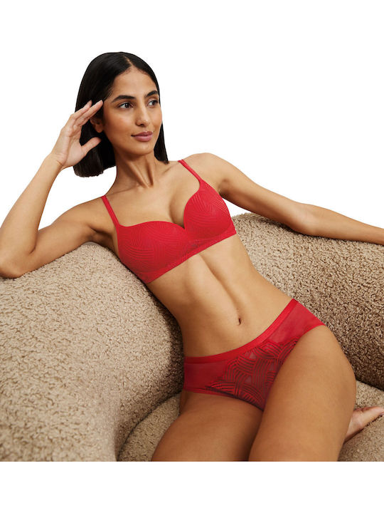 Damen Red Σουτιέν mit leichter Polsterung mit Bügel