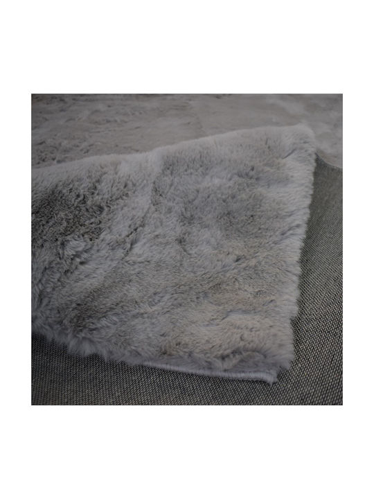 Dream House Timmy Rug Rectangular Shaggy Furry Light Grey