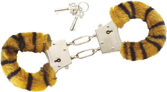Handschellen Accessoire mit Fell im Tiermuster