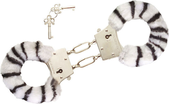 Handschellen Accessoire mit Fell im Tiermuster