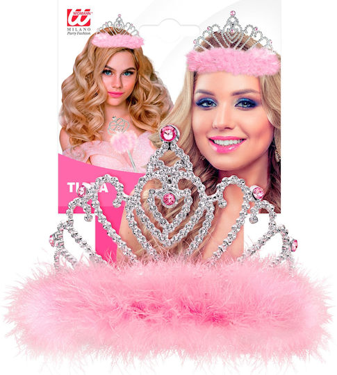 Tiara Accessoire Rosa Federn