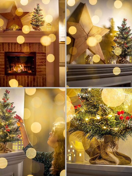 Christmas Decorative Illuminated Tree 50cm Adorned Green