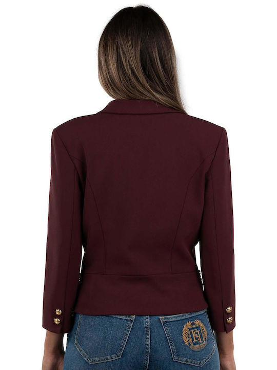 Elisabetta Franchi Short Women's Blazer Burgundy