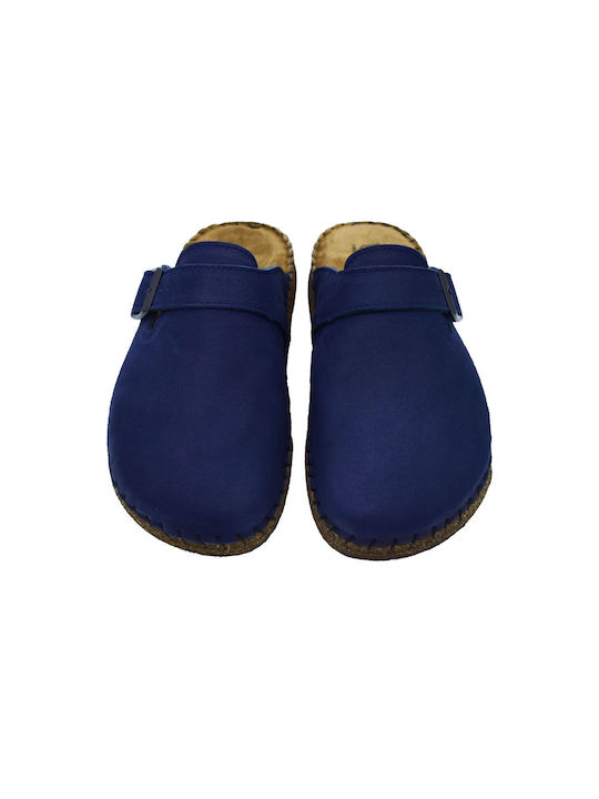 Tatoo Men's Leather Anatomic Clogs Blue