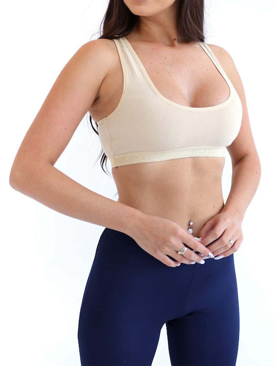 Women's Sports Bra with Removable Padding Beige