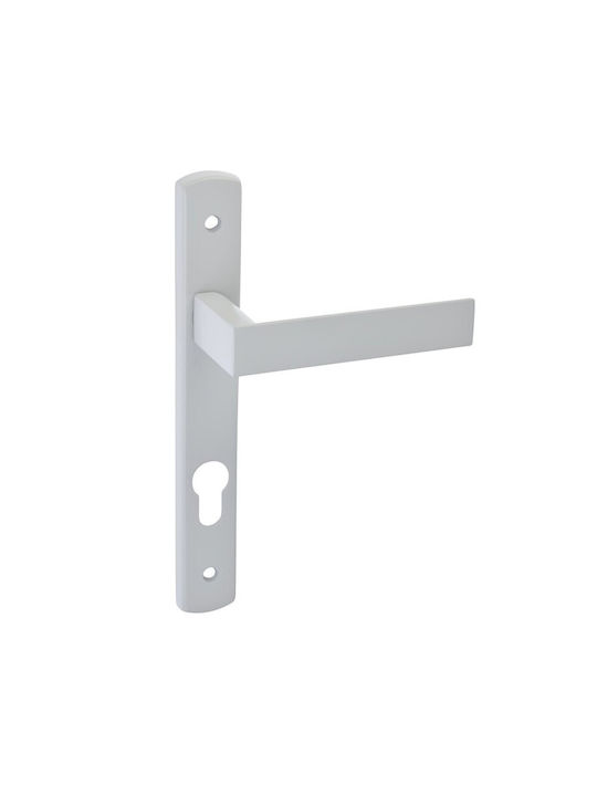 Best Design Lever Front Door with Plate Left (Center Distance 135mm) Sahara