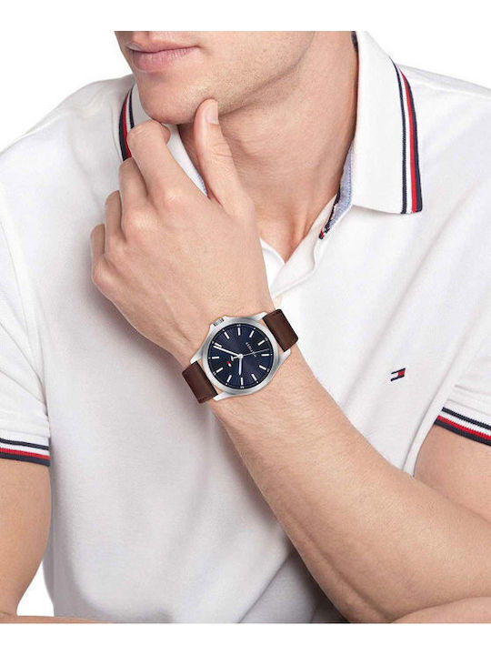 Tommy Hilfiger Norris Ρολόι Μπαταρίας με Καουτσούκ Λουράκι