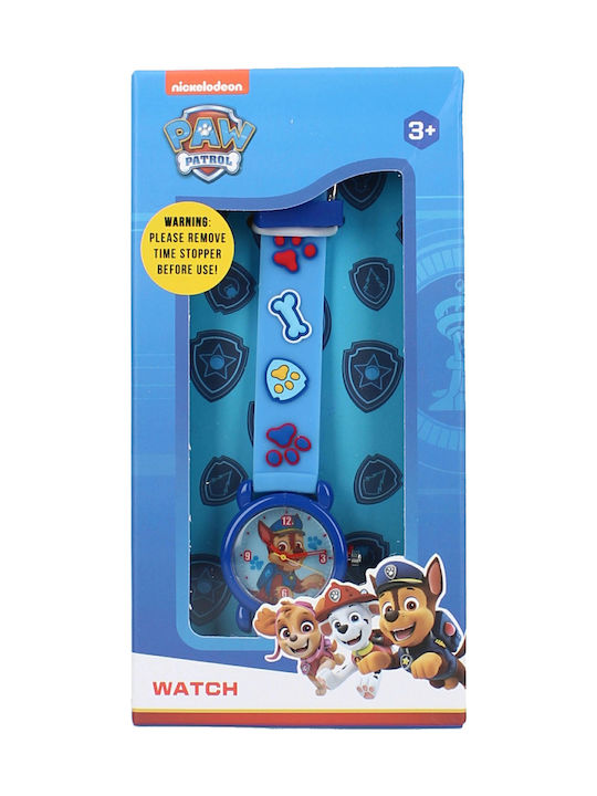 Paw Patrol Kinder-Analoguhr mit Kautschuk/Plastikarmband Blau