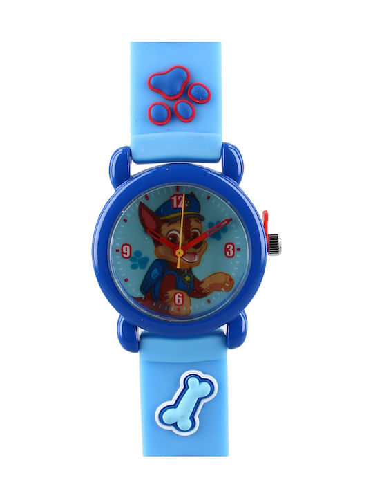 Paw Patrol Kinder-Analoguhr mit Kautschuk/Plastikarmband Blau
