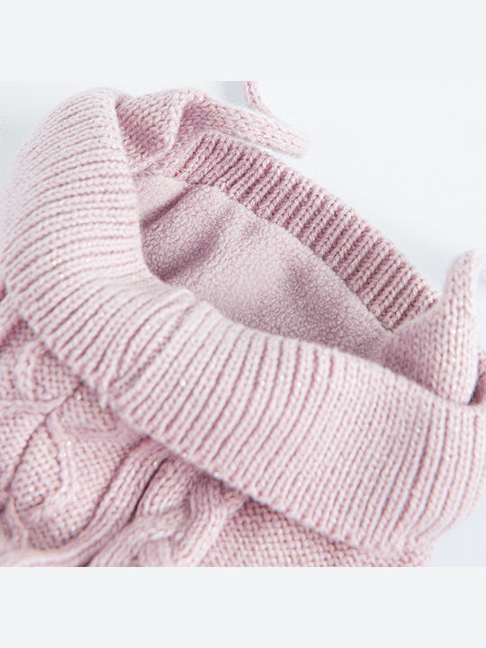 Kids Beanie Knitted Pink