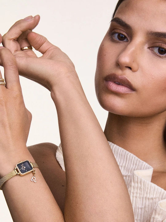 Daniel Wellington Quadro Women's Watch with Gold Metal Bracelet