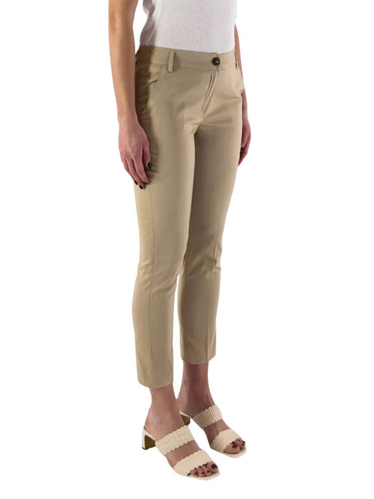 Marella Women's Cotton Trousers Beige